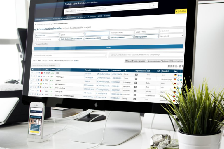 Unsere PR-Software: Die Medien- & PR-Datenbank